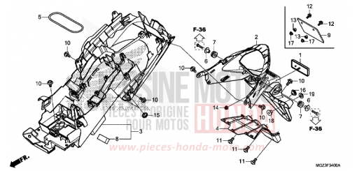 KOTFLUEGEL, HINTEN CBR500RAD de 2013